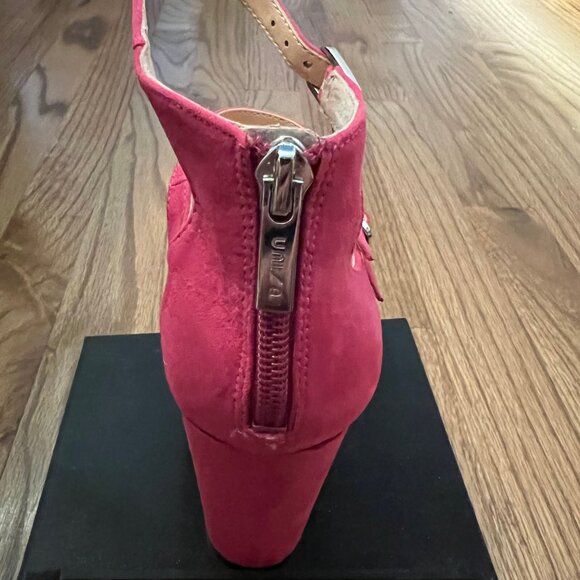 Unisa Womens Undarrah Faux Suede Buckle Heels Pink Size 5.5 Medium - Picture 9 of 9